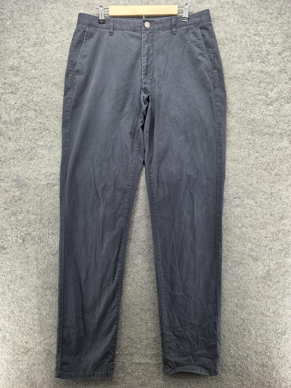 Bonobos Pants Mens 34x36 Gray Chino Athletic Tapered Stretch Cotton Spandex